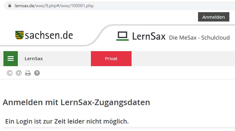 Ein Login ist zur Zeit nicht möglich.