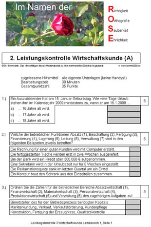 2. LK - anselle der ausführlichen Beschreibung stehen nur noch die vier für ROSE stehenden Begriffe