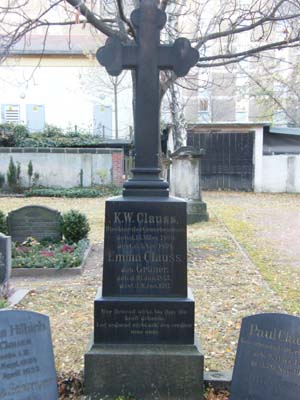 Grabstein für Karl Wilhelm Clauss