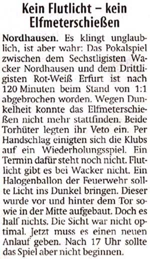 Artikel in der ´Sächsischen Zeitung´ vom 11. September 2009