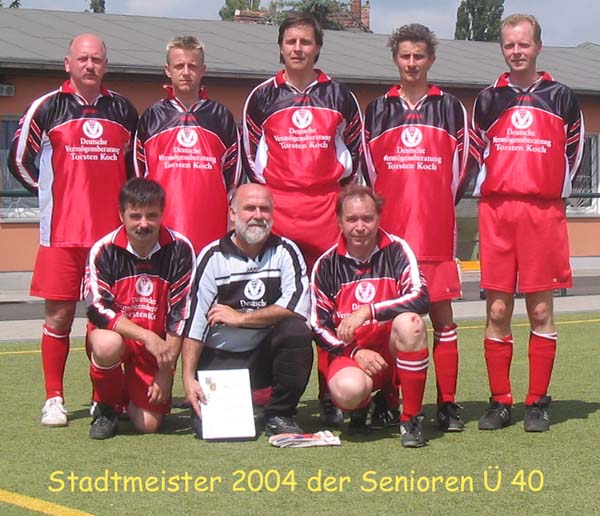 Die Spieler von Weixdorf wurden Stadtmeister 2004 der Senioren Ü 40
