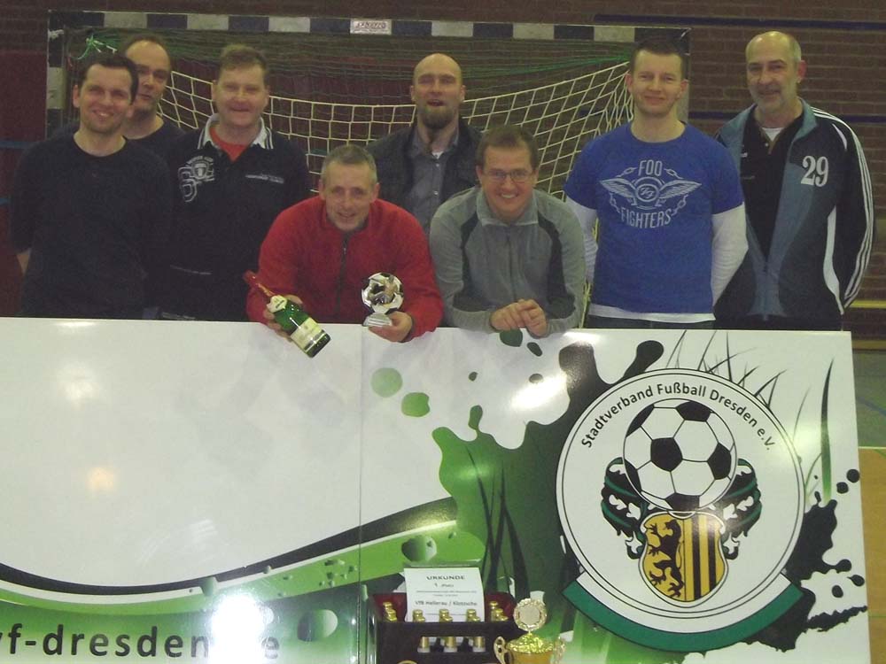 VfB Hellerau/Klotzsche ist Hallen-Stadtmeister 2014 der Altsenioren Ü 40