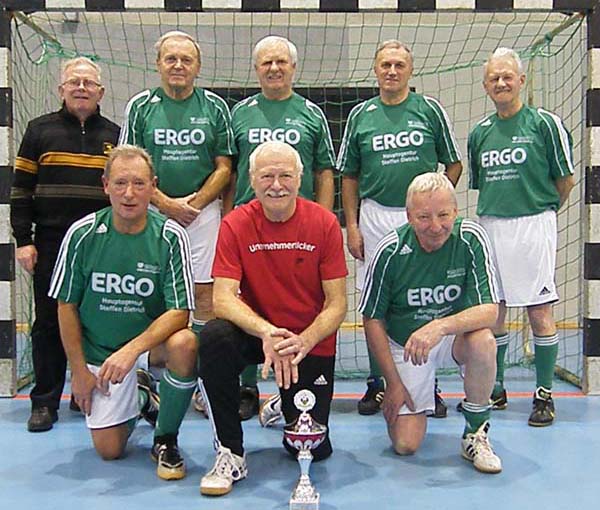 Gröditz gewinnt das Hallenturnier der Altsenioren Ü 70 am 12. Januar 2014.