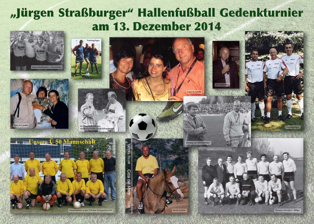 liebevoll gestaltetes Plakat zu Ehren von Jürgen Straßburger