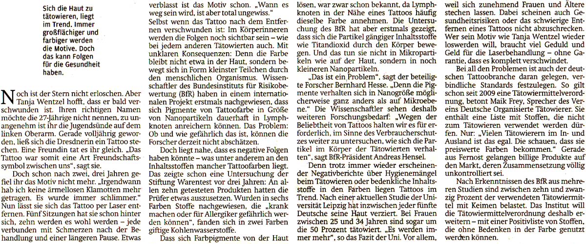 aus ´Sächsische Zeitung´ vom 20. Oktober 2017