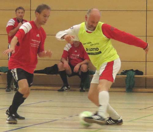 Lars Weber und Dragan Mijailovic im Spiel Radebeul - ESV (4:1)