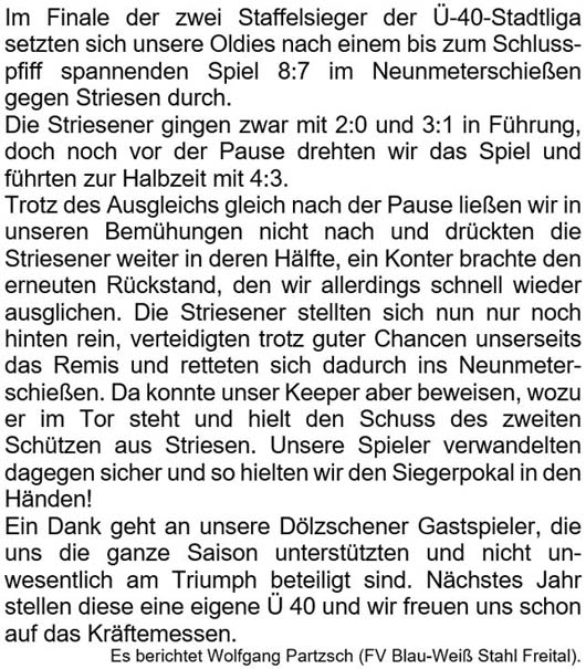 Text 1 zum Endspiel um die Stadtmeisterschaft 2017 der Altsenioren Ü 40