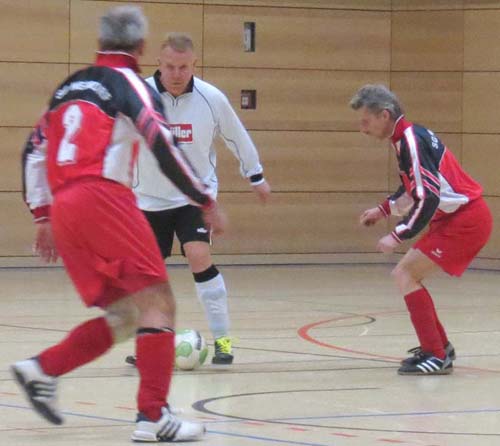 Frank Zachmann (Nr. 2), Uwe Kreller und Roland Heinzl im Spiel Rotation - Weixdorf (3:2)