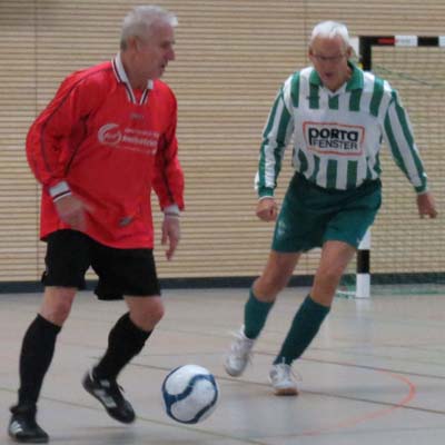 Mäcki Lüdtke und Christian Richter im Spiel Radebeul - DHfK (0 : 1)