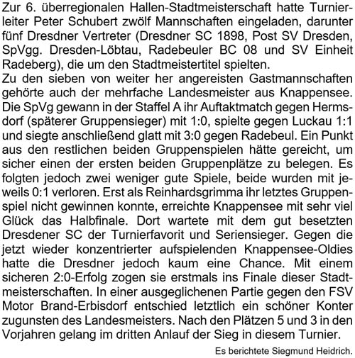 Text zur Ü60-Hallenmeisterschaft am 10.2.2018