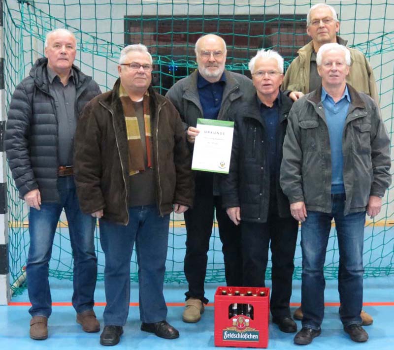 Die Spielgemeinschaft Radebeul/Coswig ist Hallen-Stadtmeister 2018 der Senioren Ü 70