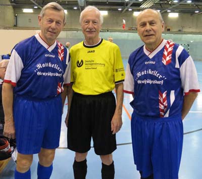 Die drei ältesten Spieler des Turniers: Christian Frenzel, Rolf Hanefeld und Hans-Jürgen Wobst