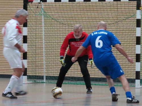 Andreas Jähnigen, Rolf Escher und Claus Nackera im Spiel Radeberg - Löbtau (1:1)