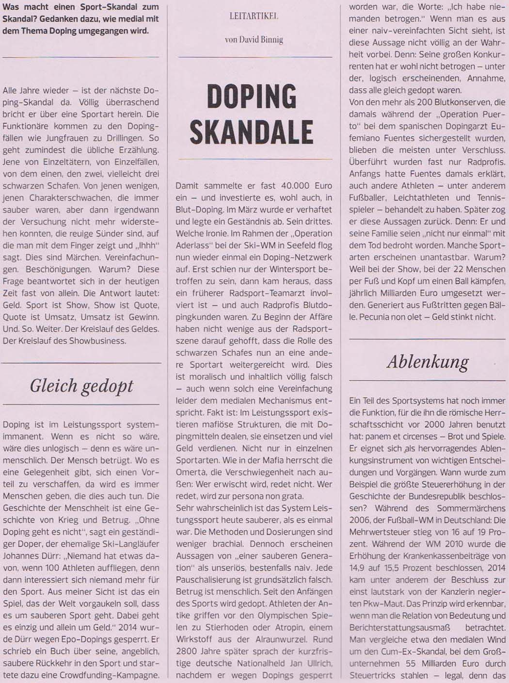 aus ´RennRad´ Nr. 5 / 2019 - Teil 1