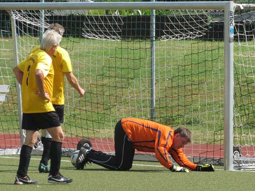 Das 1:0 ist gefallen: Einheit Radeberg – Post (2:1).