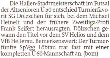 Bericht in der ´Sächsischen Zeitung´ vom 27.1.2023