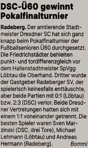 Artikel in der ´Dresdner Neueste Nachrichten´ vom 18. Juni 2024