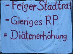 Feiger Stadtrat + gieriges RP = Diätenerhöhung