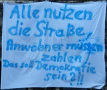 Alle nutzen die Straße, Anwohner müssen zahlen.