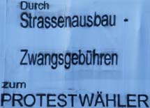 Durch Straßenausbau-Zwangsgebühren zum Protestwähler