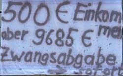 500 € Einkommen, aber 9.685 € Zwangsabgabe sofort