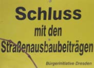 Schluss mit den Straßenausbaubeiträgen