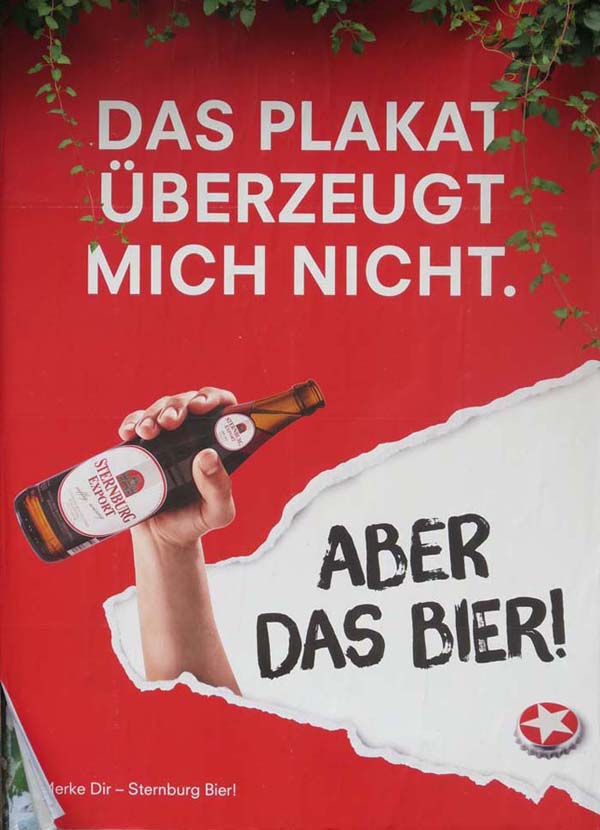 Das Plakat überzeugt mich nicht.