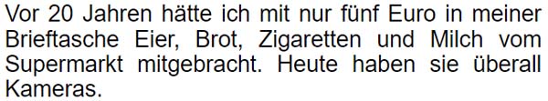 Vor 20 Jahren hätte ich mit nur fünf Euros ...