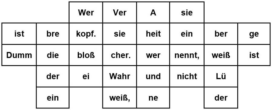 Rätsel 1 zum Lernfeld 6 (2. Lehrjahr)