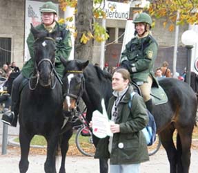 berittene Polizisten